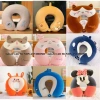 Gối cổ du lịch chữ U cúc cài, ruột cao su non - Giảm giá 95k, chống mỏi cổ