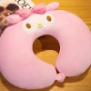 Gối cổ du lịch chữ U cúc cài, ruột cao su non - Giảm giá 95k, chống mỏi cổ 8