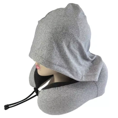 Gối cổ du lịch REXOR hình chữ U có nắp, túi đựng, điều chỉnh đa chức năng, vỏ giặt được, mũ ô tô – 199.584₫