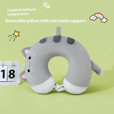Gối cổ hình chữ U hoạt hình trẻ em Memory Foam du lịch hỗ trợ ngủ văn phòng gối đi học di động tiện dụng chỉ 223.374₫