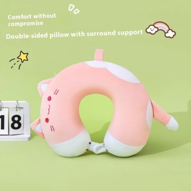 Gối cổ hình chữ U hoạt hình trẻ em Memory Foam du lịch hỗ trợ ngủ văn phòng gối đi học di động tiện dụng chỉ 223.374₫