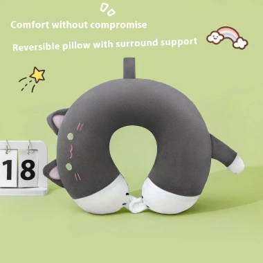 Gối cổ hình chữ U hoạt hình trẻ em Memory Foam du lịch hỗ trợ ngủ văn phòng gối đi học di động tiện dụng chỉ 223.374₫