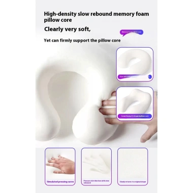 Gối cổ hình chữ U hoạt hình trẻ em Memory Foam du lịch hỗ trợ ngủ văn phòng gối đi học di động tiện dụng chỉ 223.374₫