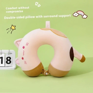 Gối cổ hình chữ U hoạt hình trẻ em Memory Foam du lịch hỗ trợ ngủ văn phòng gối đi học di động tiện dụng chỉ 223.374₫