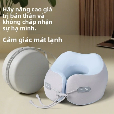 Gối cổ hình chữ U Memory Foam siêu mềm, vải từ tính, phù hợp du lịch giảm giá