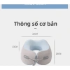 Gối cổ hình chữ U Memory Foam siêu mềm, vải từ tính, phù hợp du lịch giảm giá 7