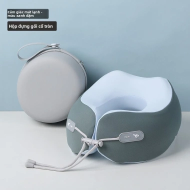 Gối cổ hình chữ U Memory Foam siêu mềm, vải từ tính, phù hợp du lịch giảm giá 10