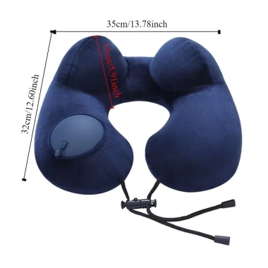 Gối cổ MERY U‑shape bướu đôi bơm hơi – Du lịch, công sở, cắm trại tiện dụng, cao cấp 120k