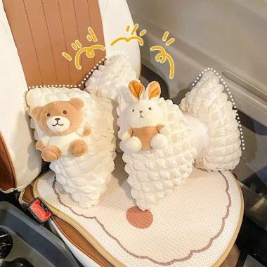 Gối Cổ Thỏ Gấu Dây Đeo Vai - Tựa Lưng Xe Ô Tô Du Lịch, Quà Tặng Sáng Tạo 81.000 2
