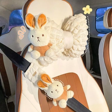 Gối Cổ Thỏ Gấu Dây Đeo Vai - Tựa Lưng Xe Ô Tô Du Lịch, Quà Tặng Sáng Tạo 81.000 5
