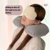 Gối cổ tự động bơm hơi chữ U, du lịch gọn nhẹ, không cần thổi miệng, tiện mang theo 5