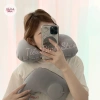 Gối cổ tự động bơm hơi chữ U, du lịch gọn nhẹ, không cần thổi miệng, tiện mang theo 6