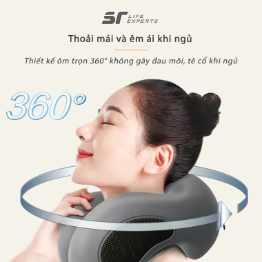 Gối Cổ Văn Phòng Chữ U Cao Su Non Sairui Công Thái Học - Chống Đau Vai Gáy, Tựa Cổ Khi Bay, Ô Tô, Du Lịch, Giá Ưu Đãi 249k 5