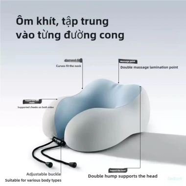 Gối Cổ Văn Phòng Chữ U Dream of Love - Cao Su Non Giảm Đau Mỏi Cổ, Phù Hợp Văn Phòng & Du Lịch, Giá 58.500₫