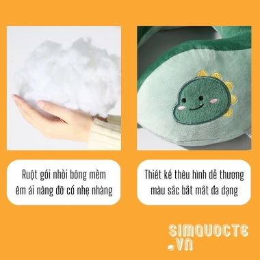 Gối đỡ cổ chữ U nhung lông mềm, lót bông chống đau cổ vai gáy, văn phòng du lịch GC04 - 108.000₫