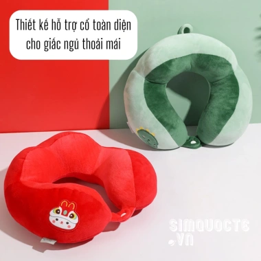 Gối đỡ cổ chữ U nhung lông mềm, lót bông chống đau cổ vai gáy, văn phòng du lịch GC04 - 108.000₫