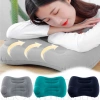 Gối du lịch bơm hơi 3 màu - Đổ xô bền, gập gọn tiện cho máy bay, xe lửa, cắm trại