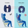 Gối du lịch bơm hơi COOLCELLS H-shape - Đệm cổ, túi dây rút, thoải mái bay 6