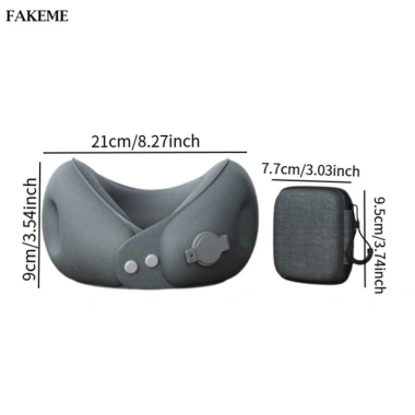 Gối du lịch bơm hơi gập lại, lưu trữ mềm, hỗ trợ cổ thoải mái - Giá 149.040 VND 6