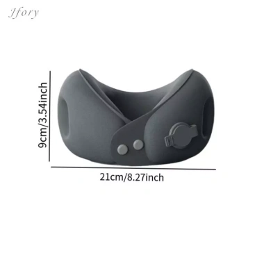 Gối Du Lịch Bơm Hơi Mềm, Thoáng Khí, Gập Được, Hỗ Trợ Cổ Đi Xe Lửa, Máy Bay, Ô Tô