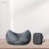 Gối Du Lịch Bơm Hơi Mềm, Thoáng Khí, Gập Được, Hỗ Trợ Cổ Đi Xe Lửa, Máy Bay, Ô Tô 5