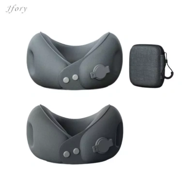 Gối Du Lịch Bơm Hơi Mềm, Thoáng Khí, Gập Được, Hỗ Trợ Cổ Đi Xe Lửa, Máy Bay, Ô Tô