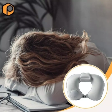 Gối du lịch bơm hơi người lớn hỗ trợ cổ nhẹ, thích hợp chuyến bay dài, công sở, du lịch, xe lửa - giá 106.920 VND