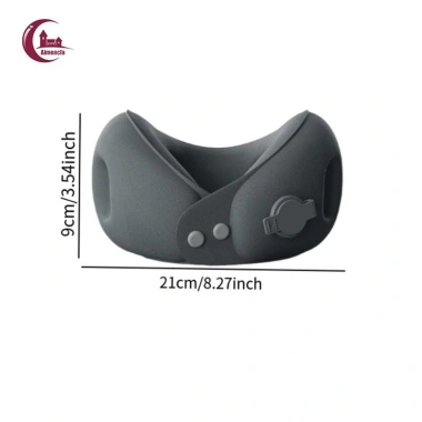 Gối du lịch bơm hơi siêu nhẹ, giặt được, hỗ trợ cổ, gọn gàng cho máy bay và ba lô 2