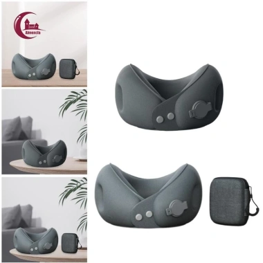 Gối du lịch bơm hơi siêu nhẹ, giặt được, hỗ trợ cổ, gọn gàng cho máy bay và ba lô 4