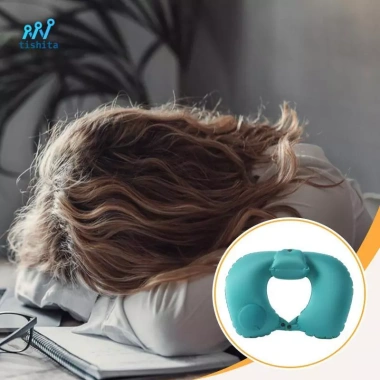 Gối du lịch bơm hơi Tựa đầu di động cho ô tô, chuyến bay dài, văn phòng tại nhà - Siêu thoải mái, giá ưu đãi 105.840₫ 5