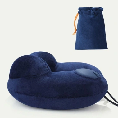 Gối du lịch bơm hơi WANCGAI - Đệm cổ hỗ trợ, máy ép U gập gọn, phù hợp máy bay, giá 184k 6