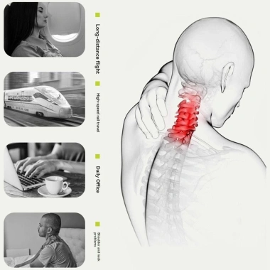 Gối du lịch bơm hơi WANCGAI - Đệm cổ hỗ trợ, máy ép U gập gọn, phù hợp máy bay, giá 184k 8