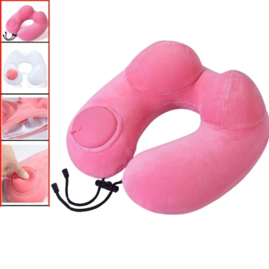 Gối du lịch bơm hơi WANCGAI - Đệm cổ hỗ trợ, máy ép U gập gọn, phù hợp máy bay, giá 184k 10