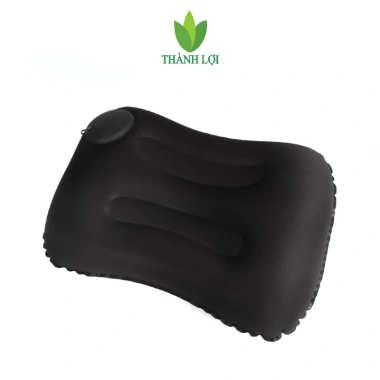 Gối hơi chữ nhật 49x32cm - Tựa lưng, ngủ văn phòng, vải họa tiết thô, bơm tay/thổi, giá chỉ 53.000₫