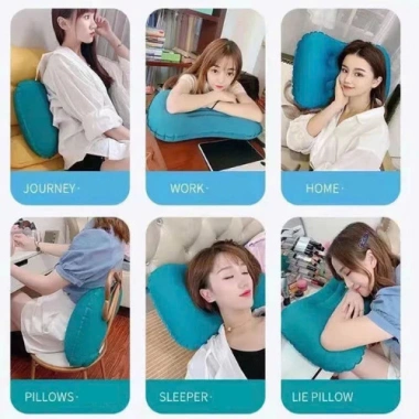 Gối Hơi Đa Năng Gấp Gọn Tiện Lợi - Êm Ái, Thoải Mái Công Việc và Du Lịch, Giá 89.000