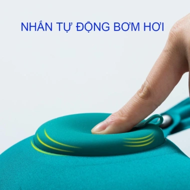 Gối hơi kê cổ chữ U gấp gọn, bơm tự động, bỏ túi du lịch tiện lợi chỉ 55k