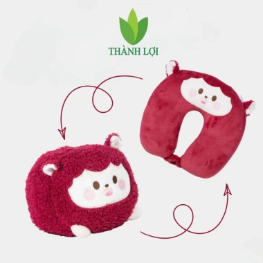 Gối Kê Cổ 2 trong 1 Siêu Mềm, Hạt Xốp U - Du Lịch và Văn Phòng, Giá 135.000đ 2