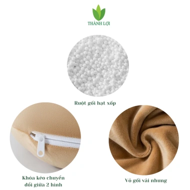 Gối Kê Cổ 2 trong 1 Siêu Mềm, Hạt Xốp U - Du Lịch và Văn Phòng, Giá 135.000đ 7