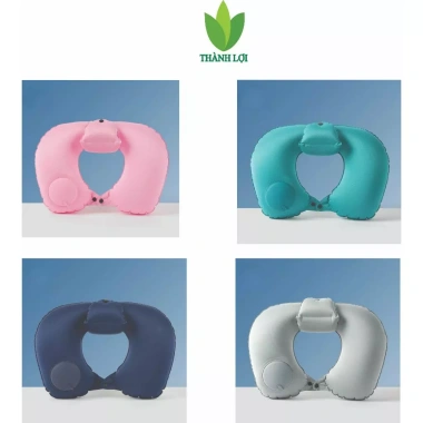 Gối kê cổ bơm hơi gấp gọn, chữ U tiện lợi, chỉ 65.000₫ - Ngủ thoải mái