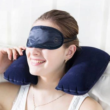 Gối kê cổ bơm hơi siêu nhẹ U shape du lịch, tựa đầu ô tô, văn phòng-26.590 VND