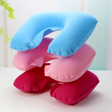 Gối kê cổ bơm hơi siêu nhẹ U shape du lịch, tựa đầu ô tô, văn phòng-26.590 VND