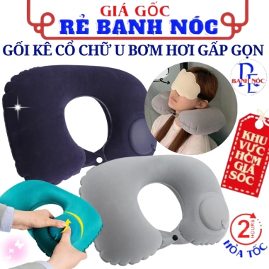 Gối Kê Cổ Chữ U Bơm Hơi Tự Động – Chống Đau Vai Gáy, Gấp Gọn Tiện Lợi, Gối Du Lịch & Ngủ Tựa Cổ – Giá 37.900₫