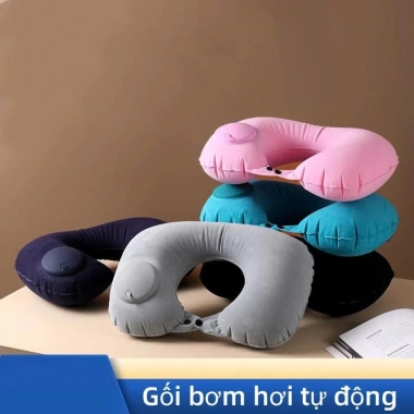 Gối Kê Cổ Chữ U Bơm Hơi Tự Động – Chống Đau Vai Gáy, Gấp Gọn Tiện Lợi, Gối Du Lịch & Ngủ Tựa Cổ – Giá 37.900₫