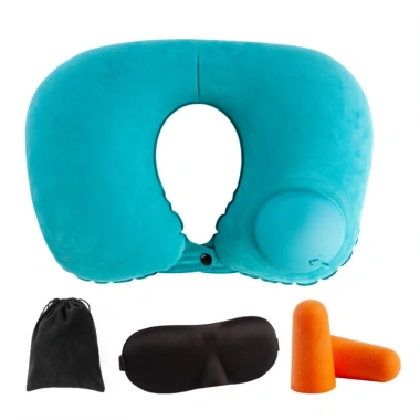 Gối Kê Cổ Chữ U Bơm Hơi Tự Động - Dễ Bấm, Tựa Đầu & Cổ Ô Tô By-928 Giá 69.000 VND