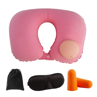 Gối Kê Cổ Chữ U Bơm Hơi Tự Động - Dễ Bấm, Tựa Đầu & Cổ Ô Tô By-928 Giá 69.000 VND