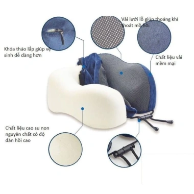 Gối Kê Cổ Chữ U Cao Su Non Du Lịch Xe Hơi Ô Tô Văn Phòng cho Người Lớn và Bé - Giảm Giá 20% 125.000₫ 5