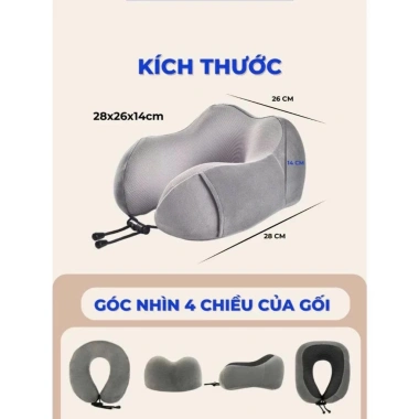 Gối Kê Cổ Chữ U Cao Su Non Du Lịch Xe Hơi Ô Tô Văn Phòng cho Người Lớn và Bé - Giảm Giá 20% 125.000₫ 6