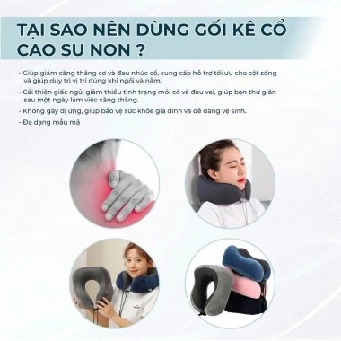 Gối Kê Cổ Chữ U Cao Su Non Du Lịch Xe Hơi Ô Tô Văn Phòng cho Người Lớn và Bé - Giảm Giá 20% 125.000₫ 8