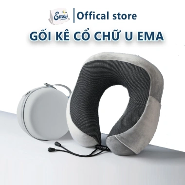 Gối kê cổ chữ U cao su non EMA - Chống đau mỏi cổ, thoải mái làm việc văn phòng, ngồi tàu xe du lịch - Giá 168.000đ