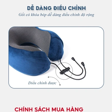 Gối kê cổ chữ U cao su non EMA - Chống đau mỏi cổ, thoải mái làm việc văn phòng, ngồi tàu xe du lịch - Giá 168.000đ